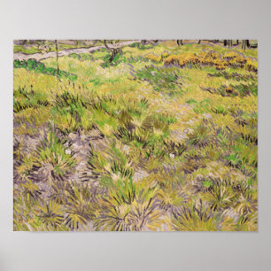 Póster Prado com borboletas, 1890 de Vincent van Gogh