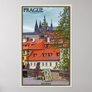 Póster Praga - catedral de Vitus da rua