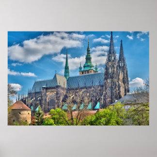 Poster Praga - Rua. Catedral de Vitus
