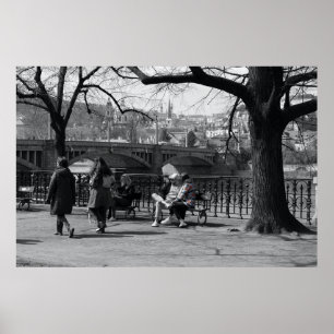 Poster Praga - Visão Mala Strana com Cor Seletiva