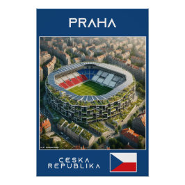 Póster Prague Stadium - Czech - Ecological Design