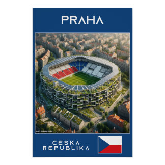 Póster Prague Stadium - Czech - Ecological Design