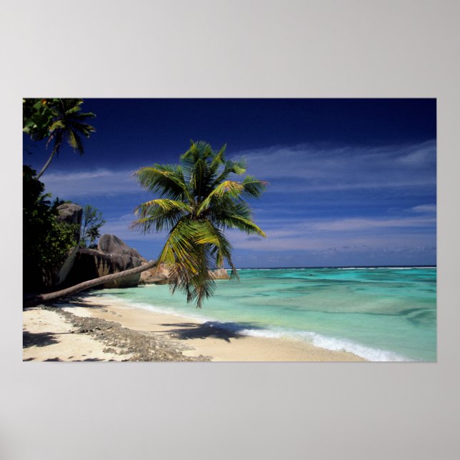 Póster Praia Anse Sourse D'Argent, La Digue (Frente)