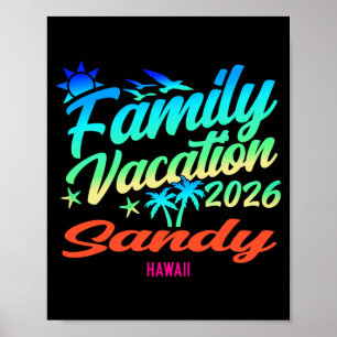 Poster Praia Arenosa Férias em Família no Havaí Verão 202