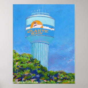 Poster Praia atlântica (watertower)