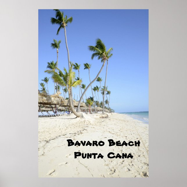 Poster Praia Bavaro na ilha de Punta Cana (Frente)