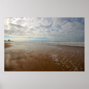 Póster Praia Bélgica de Ostende