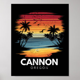 Poster Praia Cannon Oregon Surfboard Surfismo Vintage