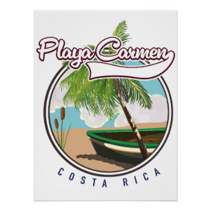 Póster Praia carmen Costa Rica