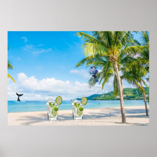 Poster Praia Cocktail