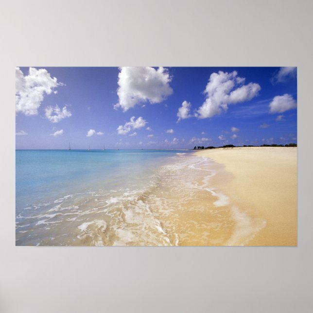 Póster Praia da Baía Baixa, Barbuda, Antígua (Frente)