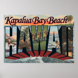 Póster Praia da baía de Kapalua, Havaí - grandes cenas 