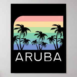 Poster Praia da Ilha de Aru Retrô Vintage Férias Lembranç