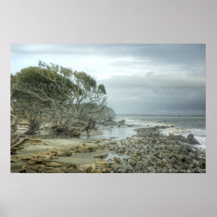 Póster Praia da ilha de Jekyll