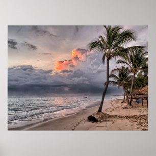 Poster Praia da República Dominicana, linda paisagem