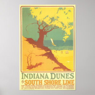 Poster Praia das dunas de Indiana