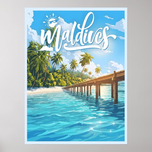 Poster Praia das Maldivas (Frente)