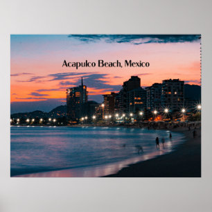 Poster Praia de Acapulco, México