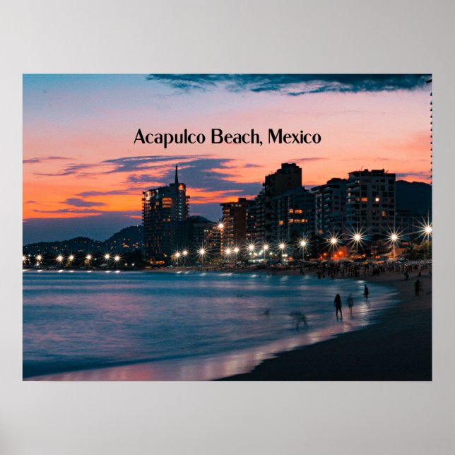 Poster Praia de Acapulco, México (Frente)