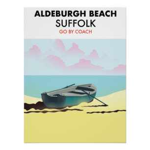 Póster Praia de Aldeburgh Suffolk