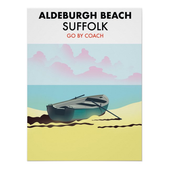 Póster Praia de Aldeburgh Suffolk (Frente)