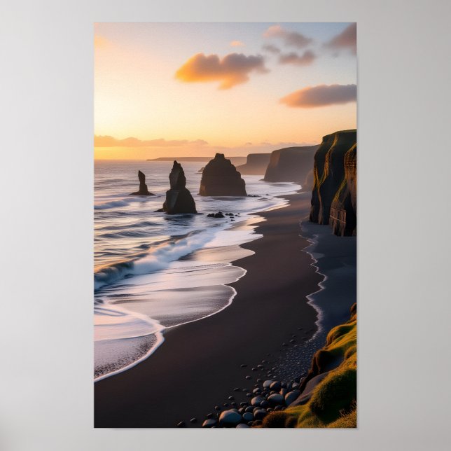 Poster Praia de Areia Preta (Frente)