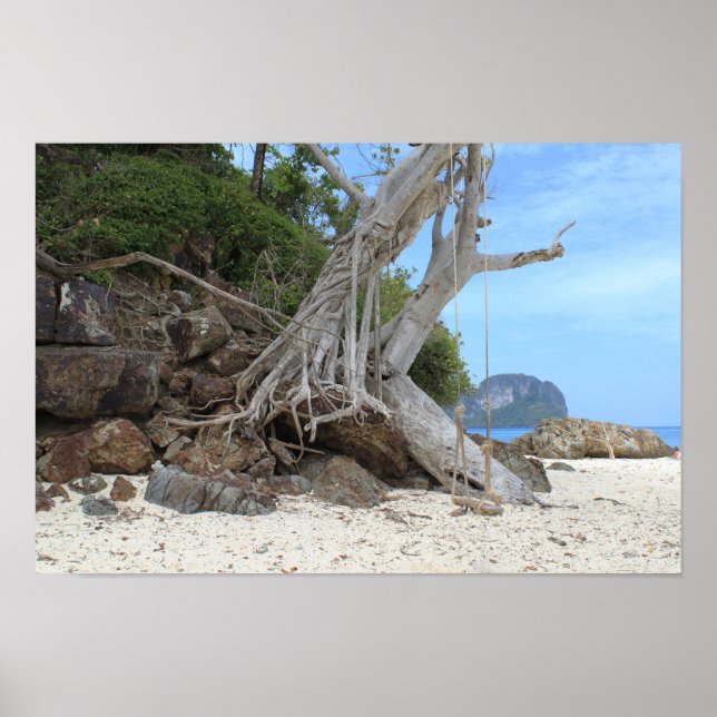 Poster praia de arenito tropical (Frente)