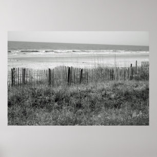 Póster Praia de B&W