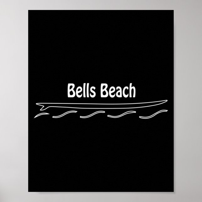 Poster Praia de Bells Austrália Prancha de Surfe Single F (Frente)