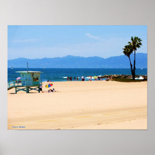 Poster Praia de Califórnia pintada