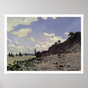Póster Praia de Claude Monet em Honfleur, 1864