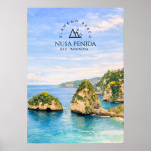 Praia de Diamante Bali Aquarela Mar Turquesa