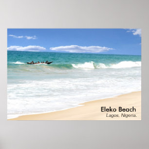 Póster Praia de Eleko, Lagos, Nigéria