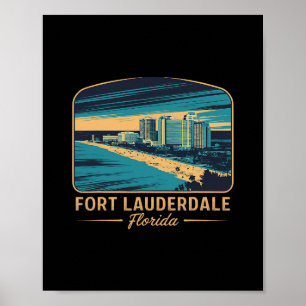 Poster Praia de Fort Lauderdale Flórida