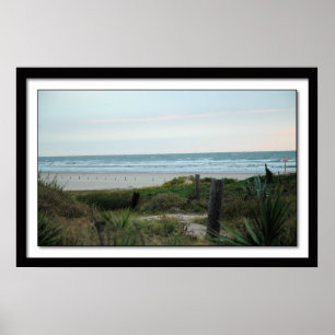 Poster Praia de Galveston perto do por do sol