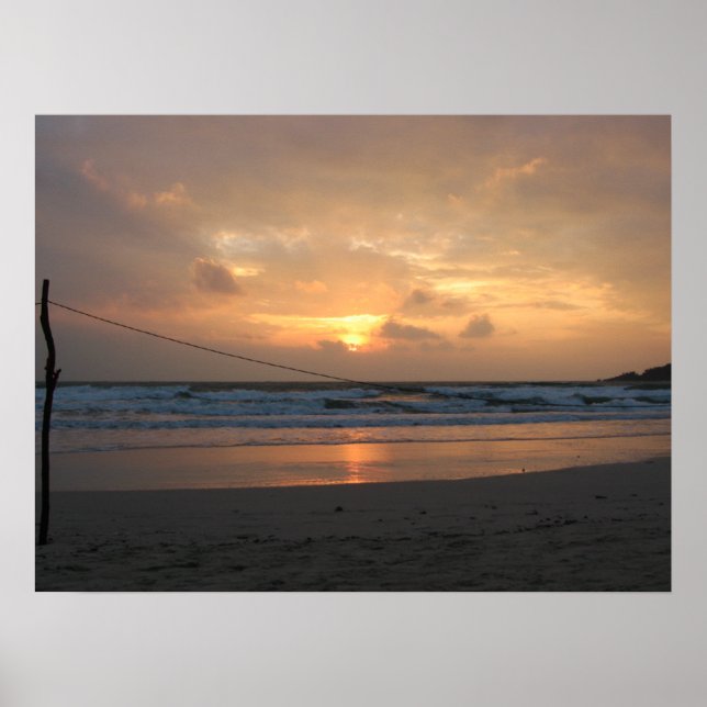 Poster Praia de Hat Rin ao nascer do sol ... Koh Phangan, (Frente)