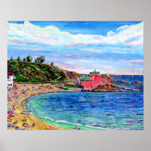 Póster Praia de Newport da angra de China