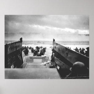 Póster Praia de Omaha, Normandy, dia D 1944