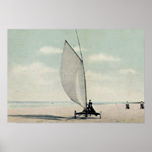 Poster Praia de Ormond, Florida Windsailing na praia