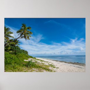 Poster Praia de Palm Fringed Kolovai