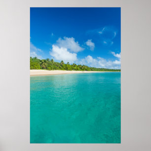 Póster Praia de palmeiras, Tonga