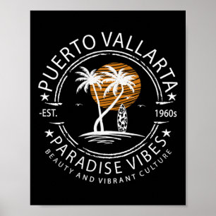 Poster Praia de Puerto Vallarta México Férias Tropical Ve