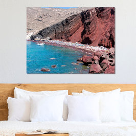 Poster Praia de Rocha Vermelha de Santoria: Beleza Serena