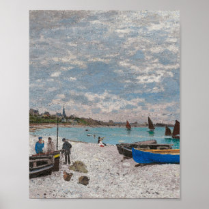 Poster Praia de Sainte-Adresse por Claude Monet