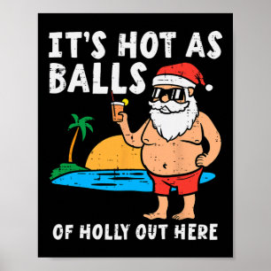 Poster Praia de Santa Quente Como De Holly Natal Engraçad