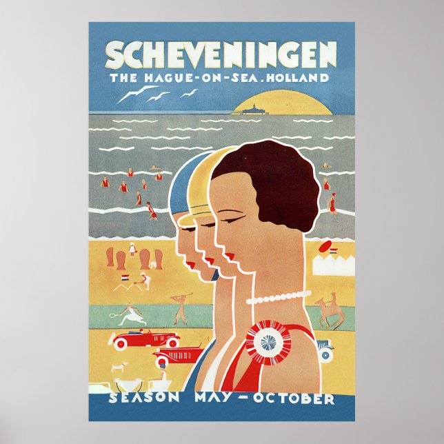 Poster Praia de Scheveningen (Frente)