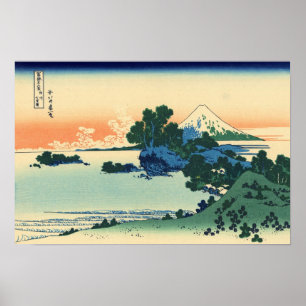 Póster Praia de Shichiri na província de Sagami (por Hok