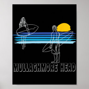 Poster Praia de Surf da Cabeça de Mullaghmore Cara Garota