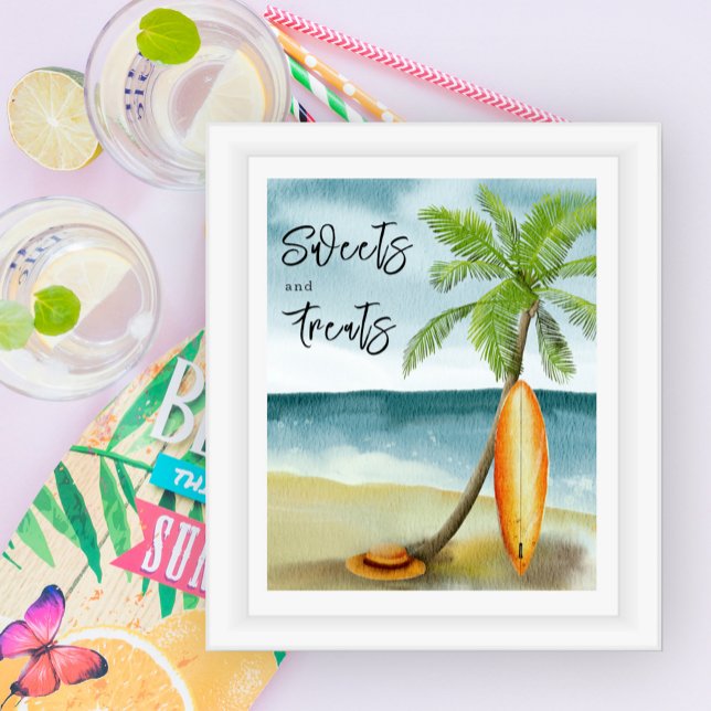 Poster Praia de surf - Doces e guloseimas (Criador carregado)