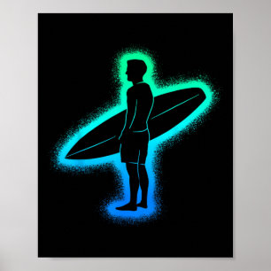 Poster Praia de Surf Prancha de Surf Surfistas Homens Cri